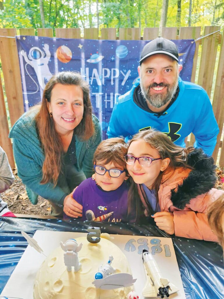 Geburtstagsparty von Pizzurro und Sohn