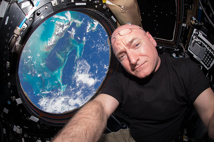 Scott Kelly im Weltraum